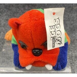 Spike Bulldog Plush Bean Bag Ice Dogs Long Beach IHL 2000 Mascot Toy Hockey Prom